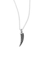 Kc Designs Black Diamond & 14k White Gold Horn Necklace