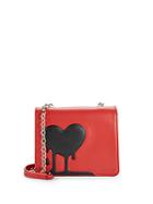 Love Moschino Dripping Heart Faux Leather Crossbody Bag