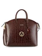 Valentino By Mario Valentino Bravia Croco-embossed Leather Shoulder Bag