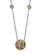 Freida Rothman Textured Ornaments Dome Pendant Station Necklace