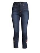 7 For All Mankind Embroidered Skinny Ankle Jeans