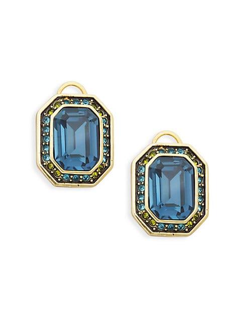 Heidi Daus Geometric Goldtone & Crystal Drop Earrings