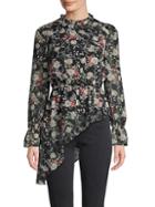 Lea & Viola Asymmetrical Floral Top