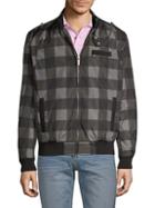 Members Only Checkered Bomber Jacket