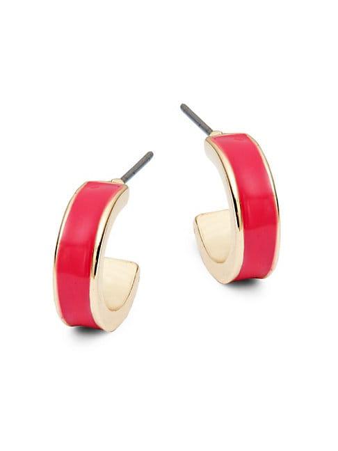 Ava & Aiden Enamel Open Huggie Hoops