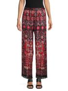 Anna Sui Whoos That Pussycat Pleated Pants