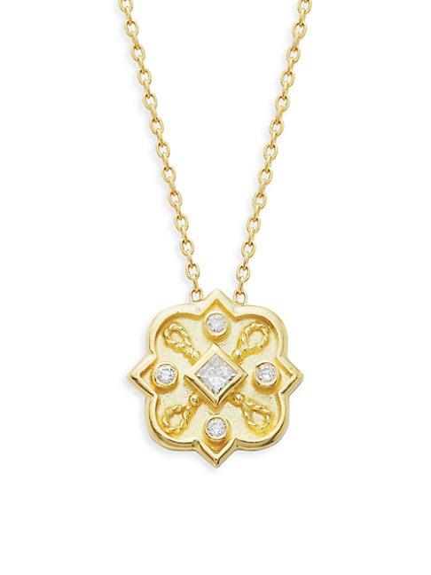 Amrapali Heritage 18k Yellow Gold & Diamond Mosaic Pendant Necklace