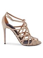 Dolce & Gabbana Netted Suede Stiletto Sandals