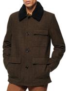 Andrew Marc Benito Faux Fur-trim Wool-blend Jacket