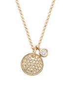 Effy 14k Gold Diamond Circle Pendant Necklace