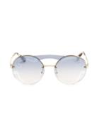 Prada 36mm Mirrored Round Sunglasses