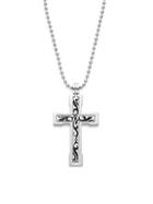 Saks Fifth Avenue Stainless Steel Tattoo Cross Pendant Necklace