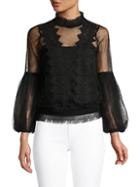 Allison New York Sheer Lace Blouse