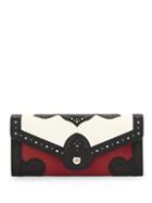 Longchamp Effrontee Colorblock Leather Wallet