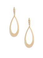 Diana M Jewels Pav&eacute; Diamond And 14k Yellow Gold Teardrop Earrings