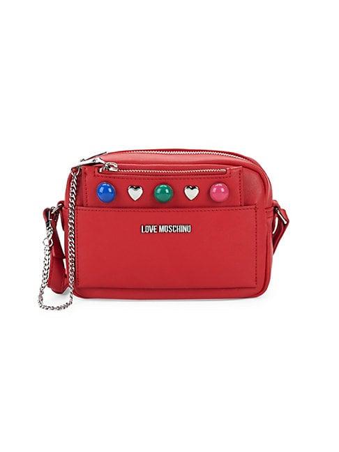 Love Moschino Studded Shoulder Bag With Pouch