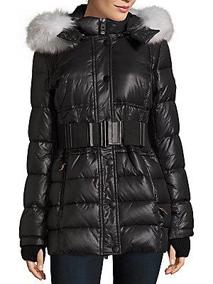 Nb Nicole Benisti Fox Fur-trim Hooded Puffer Jacket