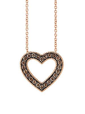 Le Vian Chocolatier Strawberry Gold Heart Pendant Necklace