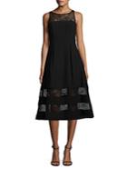Adrianna Papell Lace And Crepe Cocktail Dress