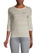 French Connection Striped Stretch Top
