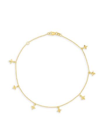 Midas Chain 14k Yellow Gold Star Anklet