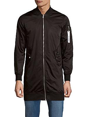 Members Only Long-sleeve Zip-front Jacket