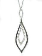 Effy 14k White Gold & Diamond Teardrop Pendant Necklace