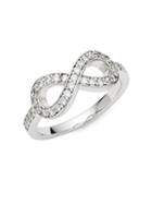 Luxeworks New York 14k White Gold & Diamond Infinity Ring