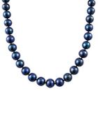 Masako 11-11.5mm Black Pearl And 14k White Gold Necklace