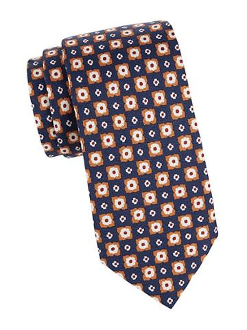 Isaia Floral Cotton & Silk-blend Tie