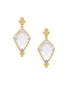 Freida Rothman Visionary Fusion Crystal And Sterling Silver Drop Earrings