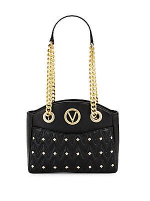 Valentino By Mario Valentino Studded Leather Shoulder Bag
