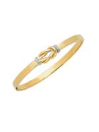 Saks Fifth Avenue 14k Two-tone Gold Knot Bangle Bracelet