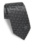 Versace Chevron Patterned Silk Tie