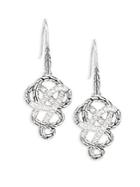 John Hardy Classic Chain White Diamond Drop Earrings