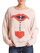 Wildfox Suck It Up Printed Sweater