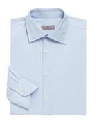 Canali Fine Stripe Cotton Long Sleeve Shirt
