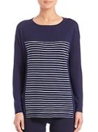 Akris Punto Stripe-front Wool Sweater