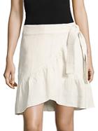 A.l.c. Hampton Ruffled Linen & Silk Skirt