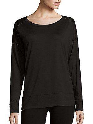 Calvin Klein Performance Solid Roundneck Long Sleeve Top