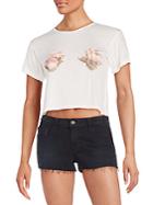 Wildfox Shell Graphic Crop Top
