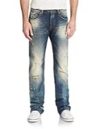 Cult Of Individuality Hagen Distressed Faded Relax-fit Jeans