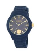 Versus Versace Embossed Silicone-strap Watch