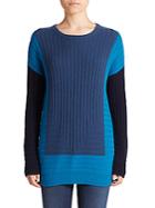 Vince Wool & Cashmere Blend Colorblock Sweater