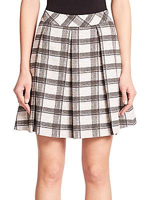 Proenza Schouler Pleated Plaid Skirt