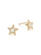 Saks Fifth Avenue 14k Yellow Gold & Diamond Star Stud Earrings