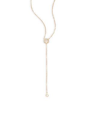 Ef Collection Moonstone And 14k Yellow Gold Chain Necklace