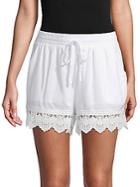 Moon River Scallop Lace Shorts