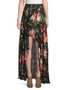 Alice + Olivia Kristie Cascade Floral High-low Skirt