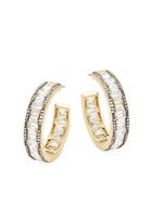 Freida Rothman Classic Cubic Zirconia And Sterling Silver Holiday Baguette Earrings